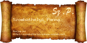 Szombathelyi Panna névjegykártya